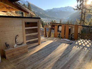 Außensauna mit Blick auf Sportgastein