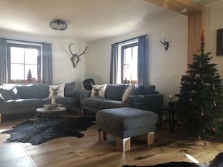 Wohnzimmer + Weihnachtsbaum