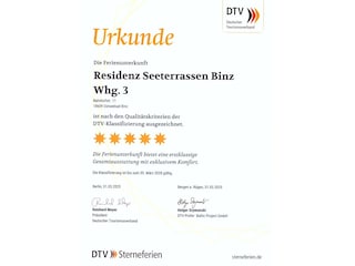 Urkunde_DTV-5-Sterne Klassifizierung