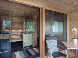 Sauna und Außenbereich