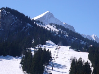 Skifahren unter der Alpspitze