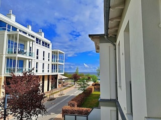 seitlicher Meerblick, Ausblick vom Wohnzimmer