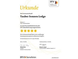 5-Sterne Urkunde 2026