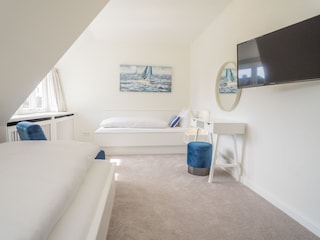Das Schlafzimmer mit zwei einzel Betten