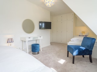 Das Schlafzimmer mit zwei einzel Betten