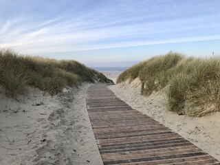 Strandzugang im Winter
