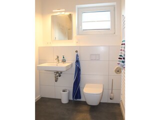 Badezimmer unten mit Dusche und Sauna