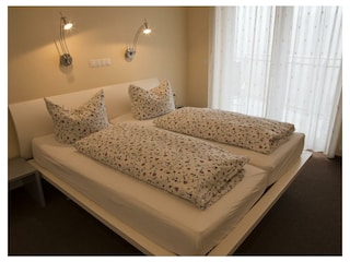 Das Schlafzimmer mit Meerblick