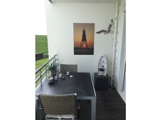 Balkon mit Blick auf die Nordsee