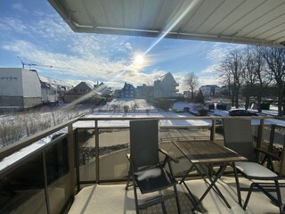 Balkon im Winter
