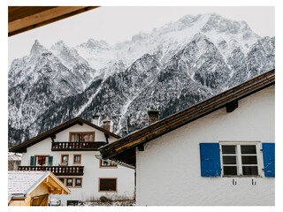 Blick auf das Karwendel vom Balkon aus