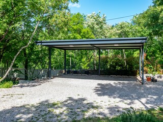 The villa has ample parking space