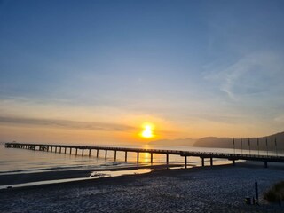 Sonnenuntergang an der Seebrücke