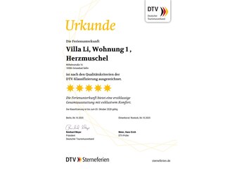 Urkunde zur Klassifizierung