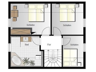 Grundriss vom Dachgeschoss