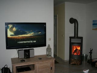 52" TV und Kamin