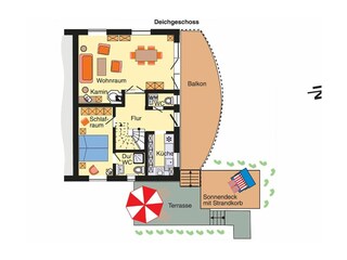 Ferienwohnung Wustrow Grundriss 34