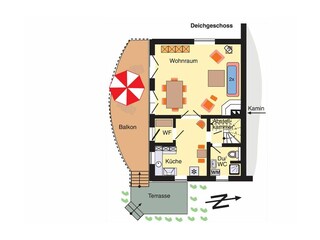 Ferienwohnung Wustrow Grundriss 30