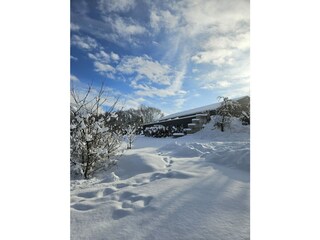 Erdhaus im Winter