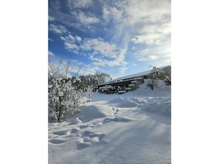 Erdhaus im Winter