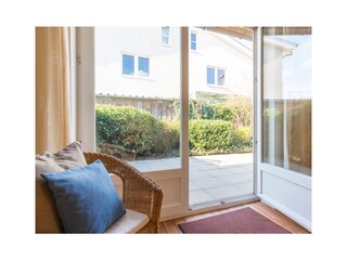 Schöne Aussicht auf die Terrasse