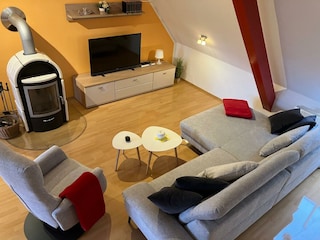 Wohnbereich mit Kamin