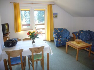 Wohnzimmer im Dachgeschoss