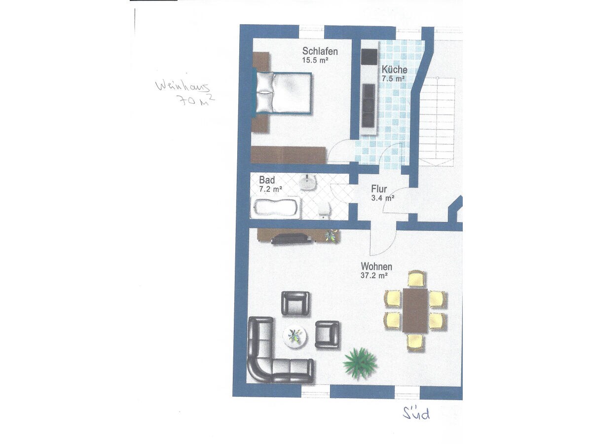 Ferienwohnung Weinhaus/Grundriss