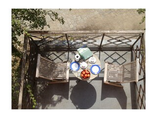 Parkbrückenapartment, Balkon mit Morgensonne