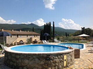 Blick auf den Pool-Bereich