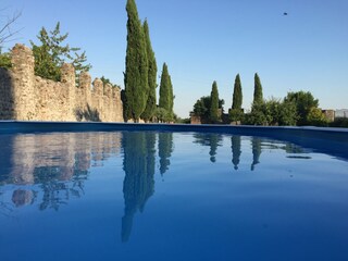 Pool in a summer evening