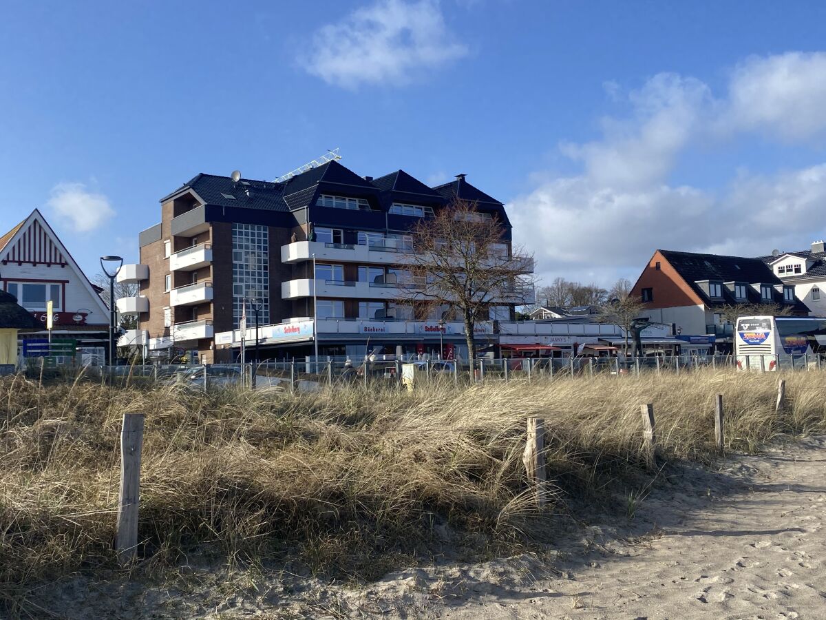 Haus vom Strand aus