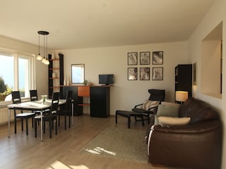 Wohnraum mit Schlafcouch