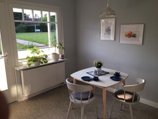 Kitchen with a view of the garden