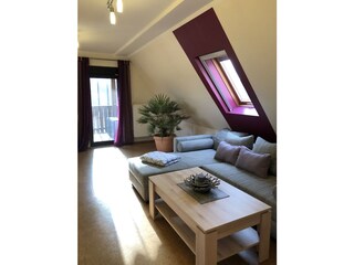 Wohnzimmer mit Schlafcouch