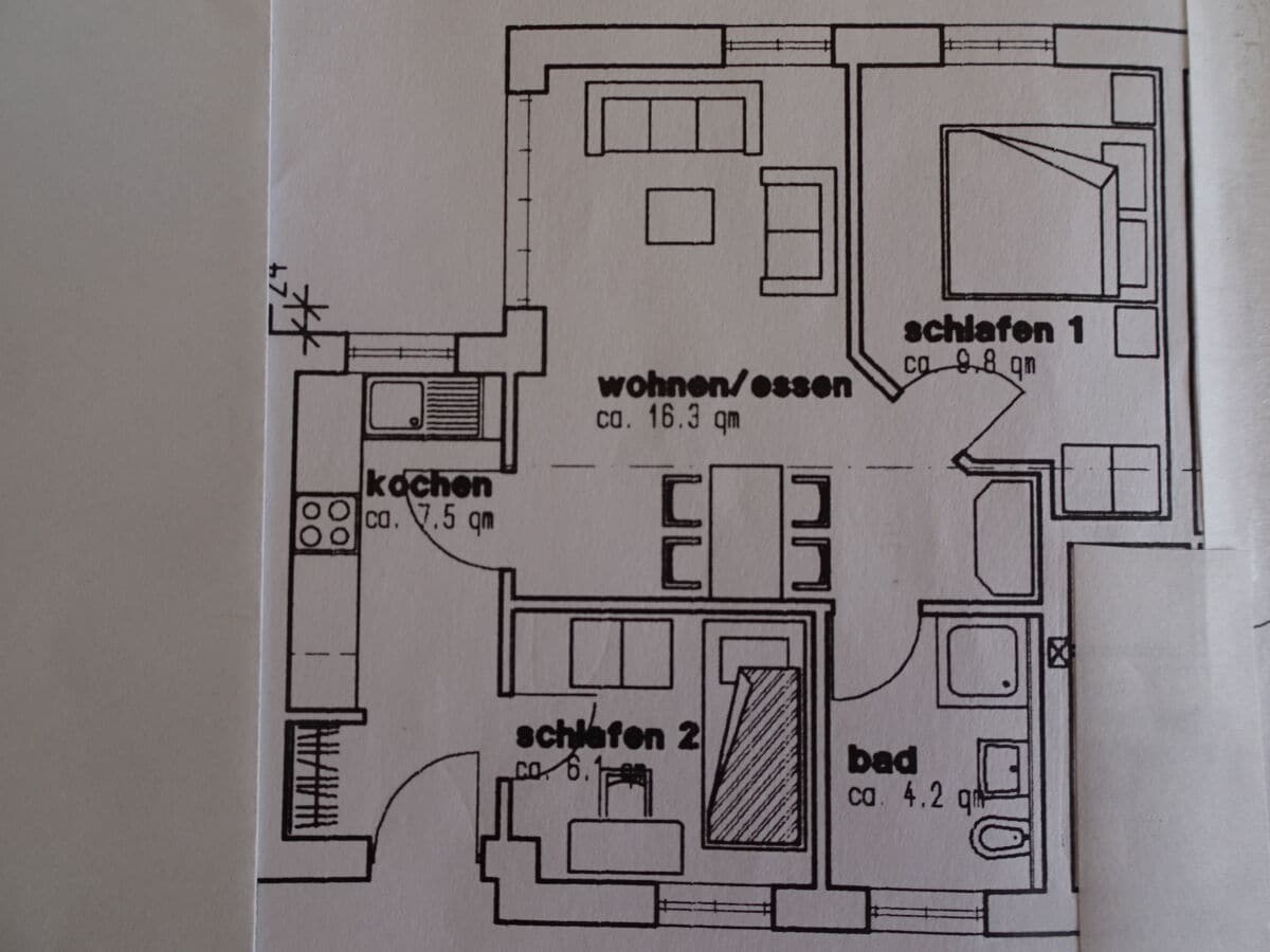 Grundriss der Wohnung