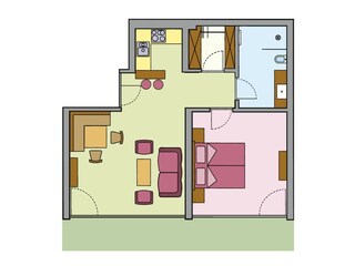 Vakantieappartement Dorf Tirol Grondplan 24