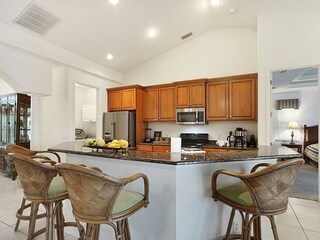 open kitchen of the villa in Cape Coral, Florida