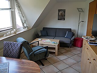 Wohnzimmer mit Schlafcouch