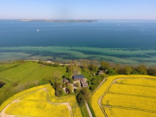 Der Mühlendamm am Meer mit Blick nach Dänemark