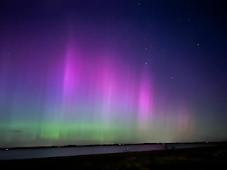 Nordlichter am Strand von Langballigau 2024