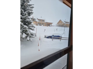 Parkplatz gleich vor der Hütte