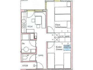 Vakantieappartement Seeham Grondplan 23