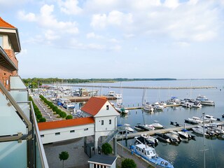 Balkonblick auf den Hafen