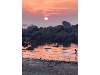 Sunset on lighthouse beach