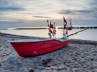 Fischerboot am Strand
