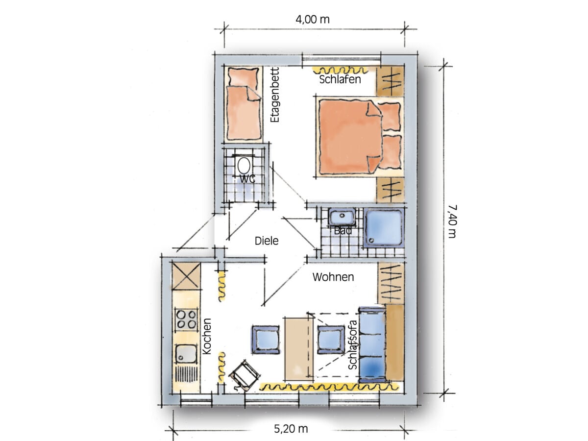 Ferienwohnung Norderney Grundriss 28