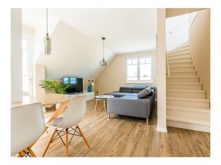 Treppe zu dem oberen Schlafzimmer