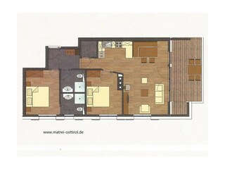 Appartamento per vacanze Matrei in Osttirol Pianta del piano 16