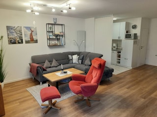 Wohnbereich mit integrierter Küche